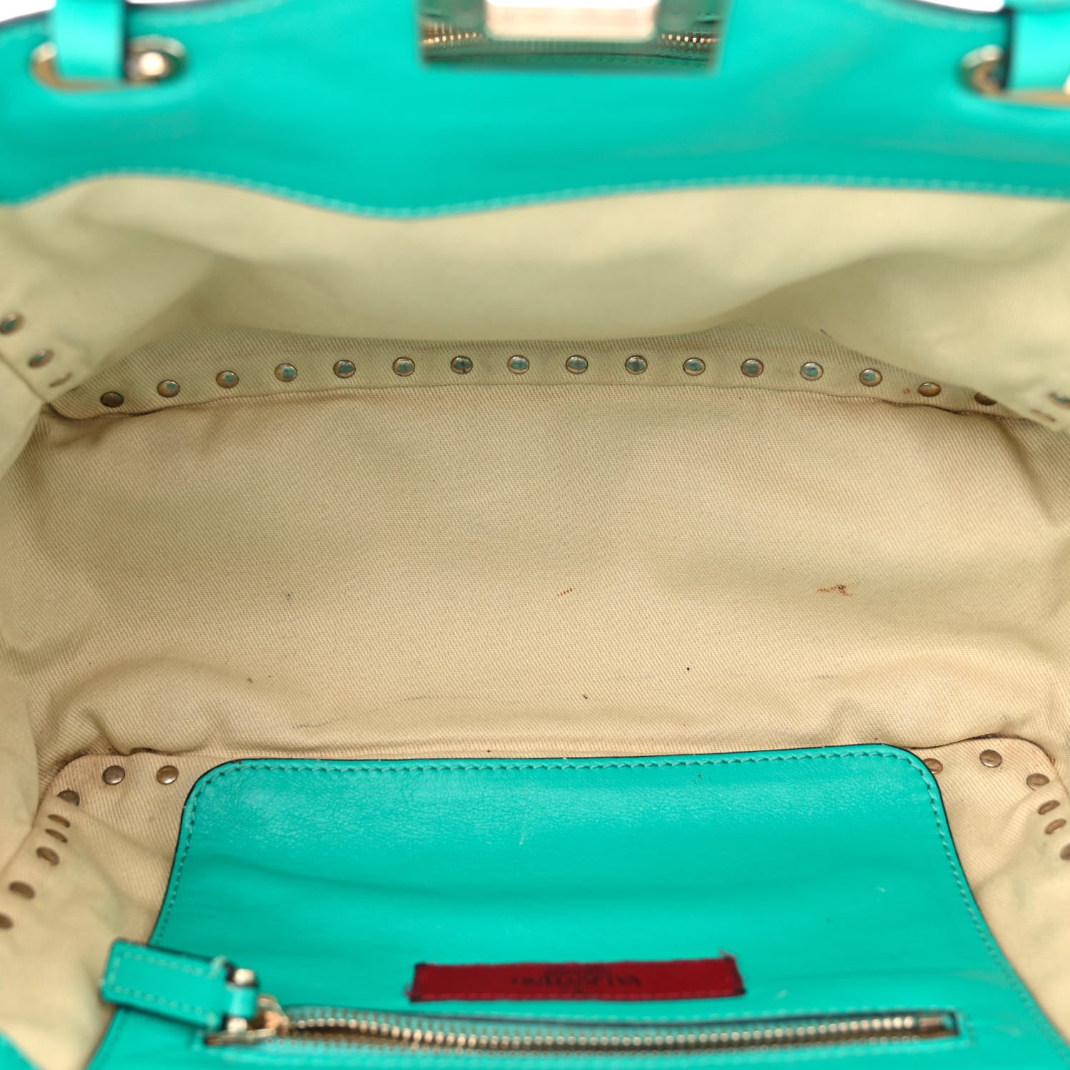Valentino Garavani Vitello Small Rockstud Tote Colibri 5 of 14