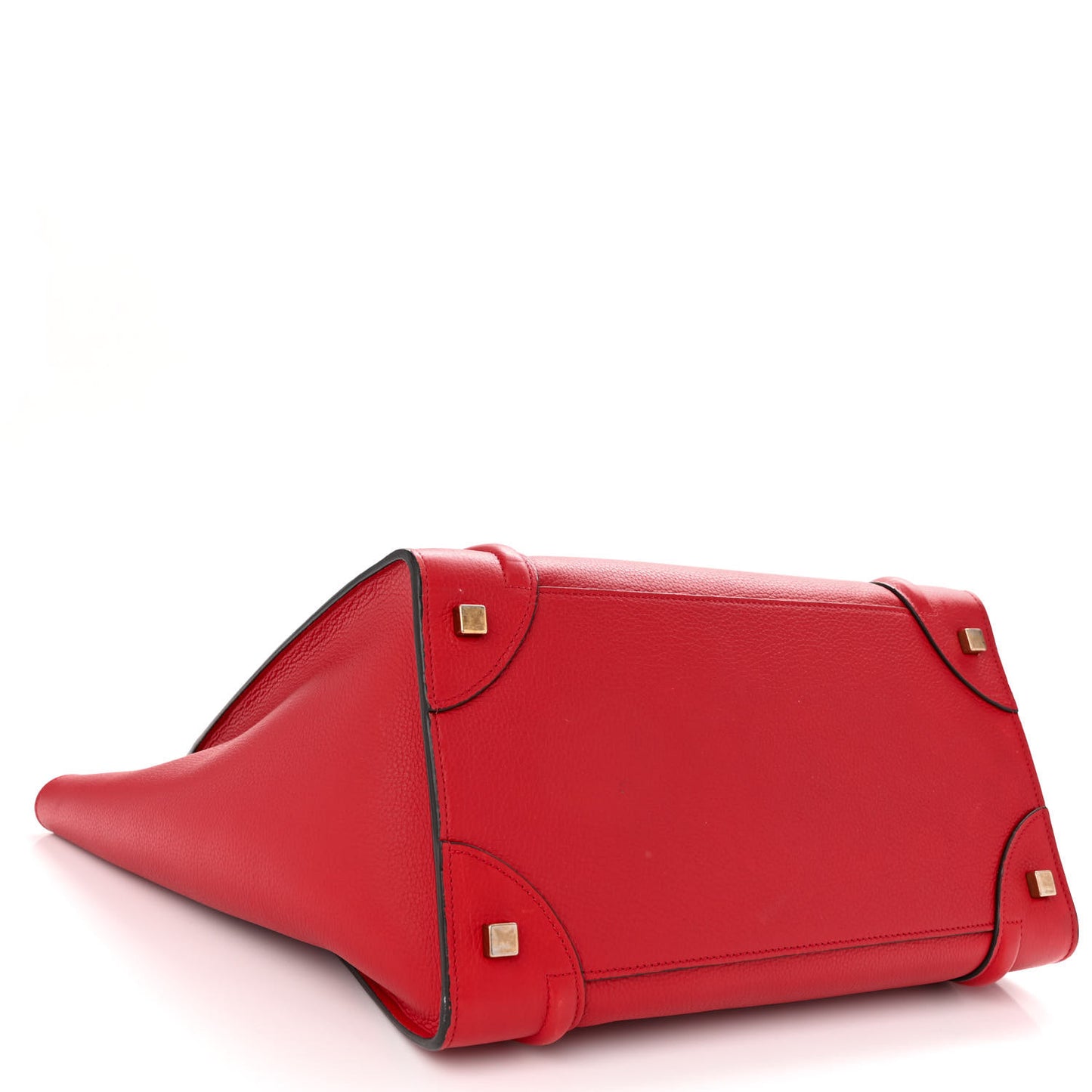 Drummed Calfskin Mini Luggage Coquelicot