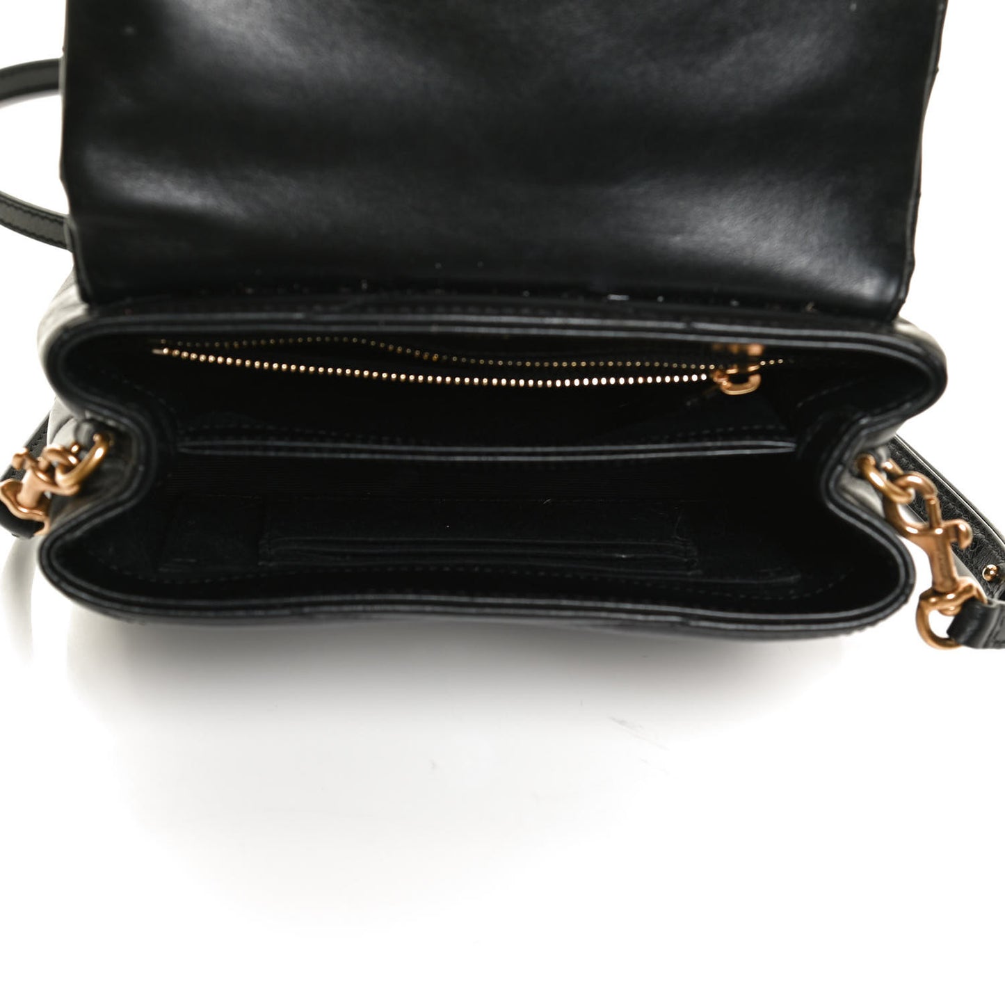 Calfskin Y Quilted Monogram Toy Loulou Crossbody Bag Black