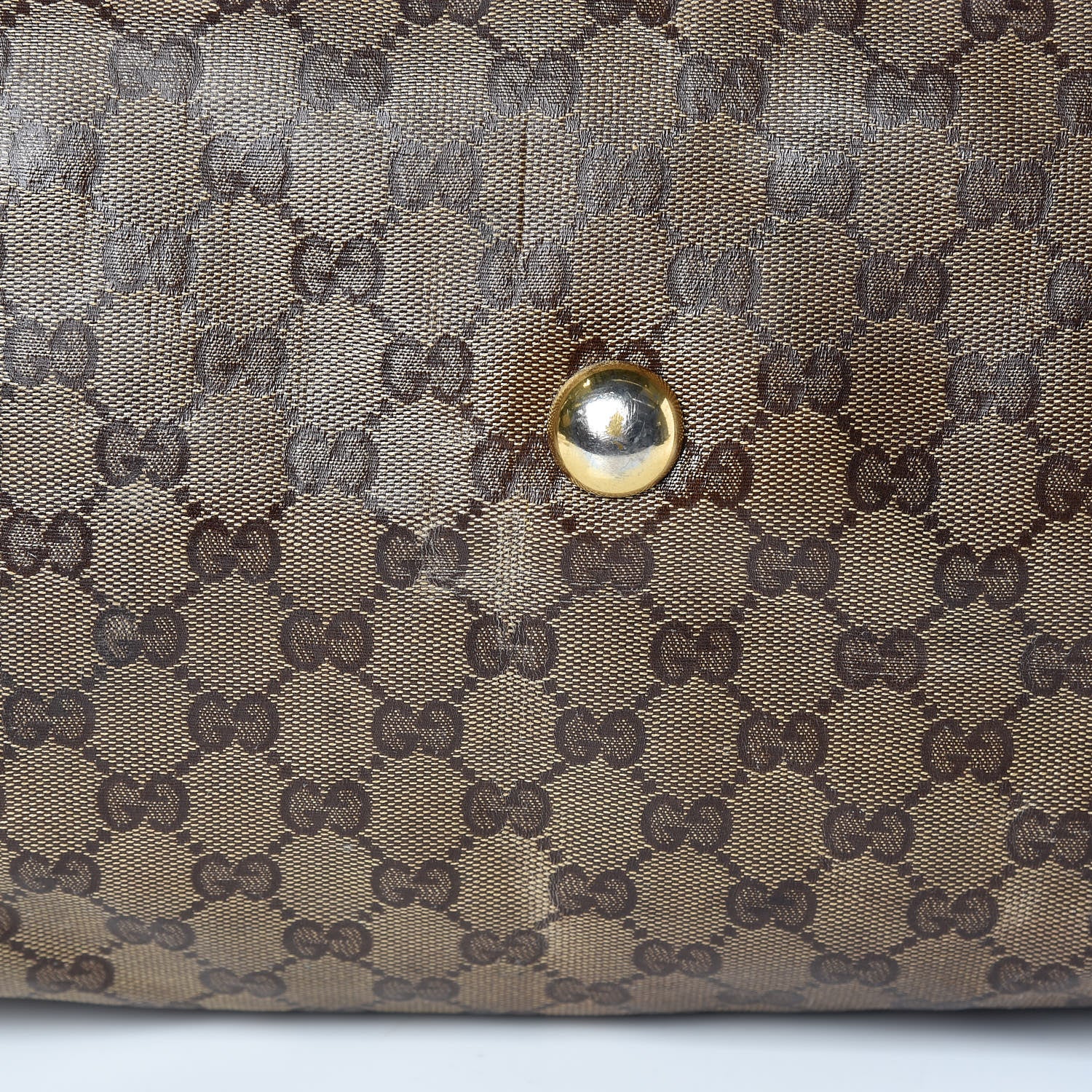 Gucci Crystal Monogram Small Babouska Tote Dark Brown 22 of 25