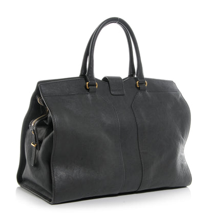 Saint Laurent Leather Large Cabas Chyc Grey 3 of 9