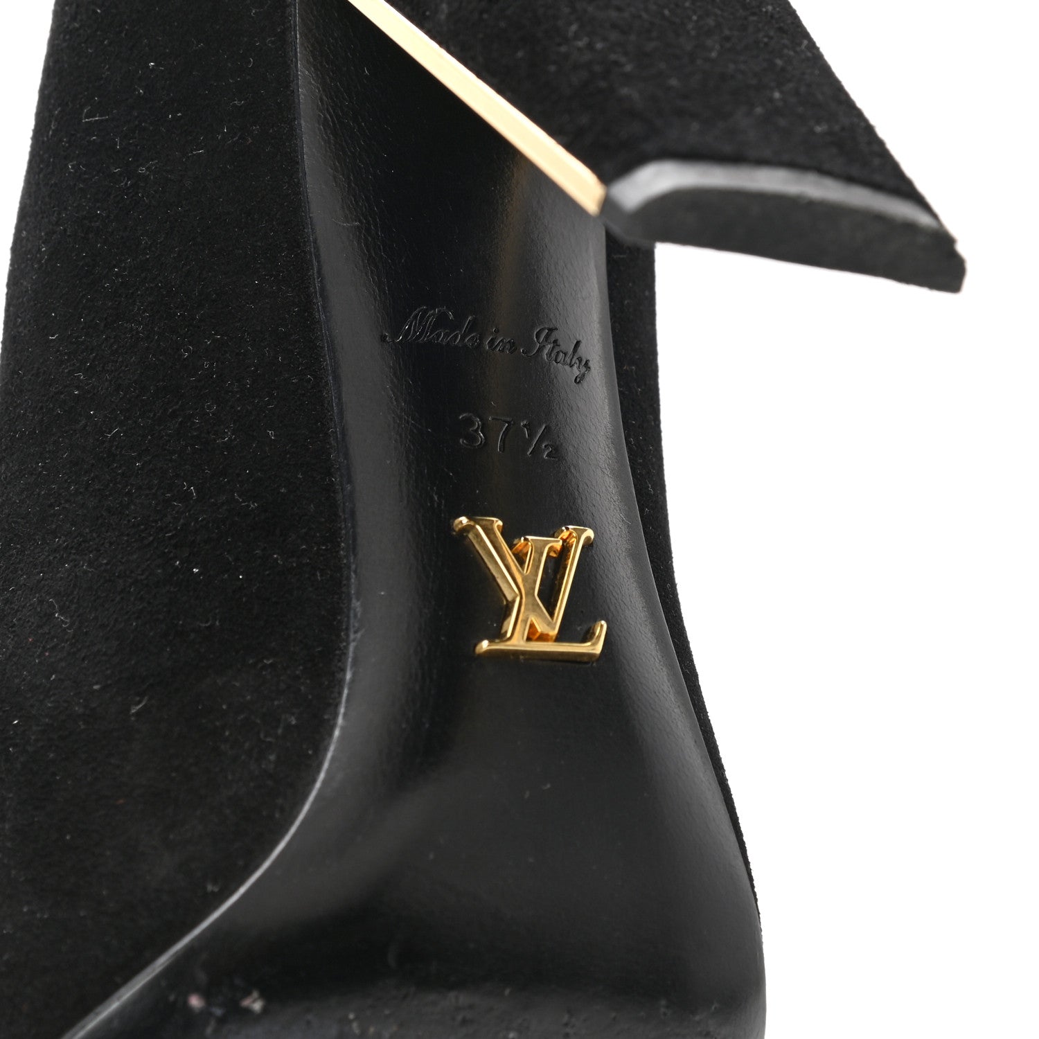 Louis Vuitton Suede Provoc Pumps 37.5 Black 7 of 9