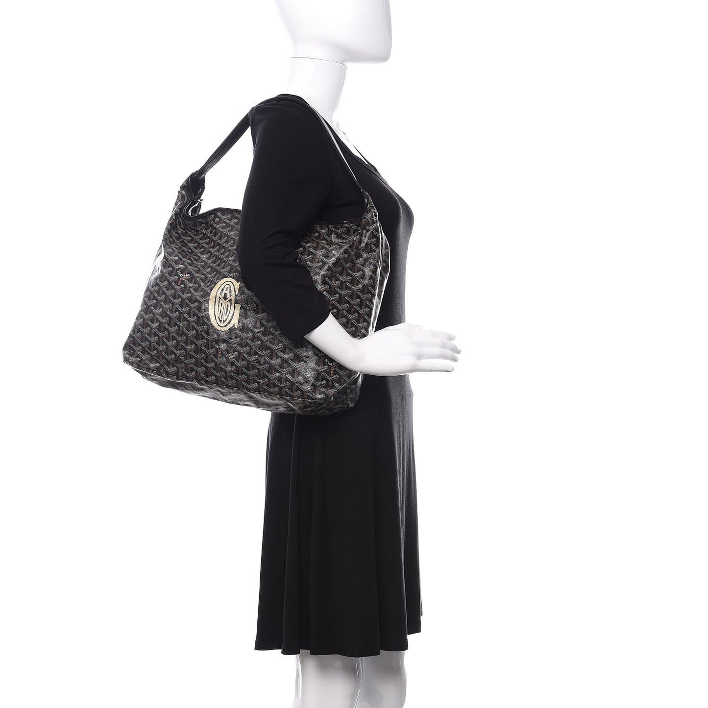 Goyardine Fidji Zip Hobo Black