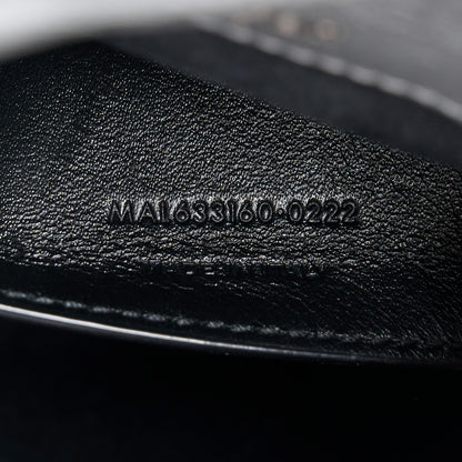 Saint Laurent Crinkled Calfskin Matelasse Monogram Baby Niki Chain Satchel Storm 8 of 11