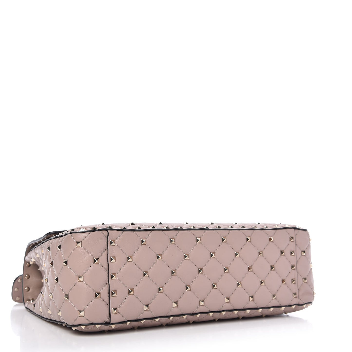 Nappa Large Rockstud Spike Shoulder Bag Poudre