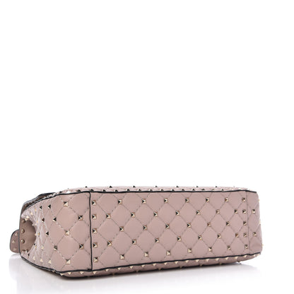 Valentino Garavani Nappa Large Rockstud Spike Shoulder Bag Poudre 4 of 9