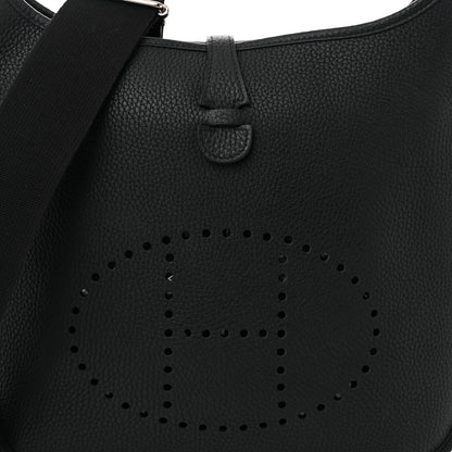 Hermes Taurillon Clemence Evelyne III PM Black 8 of 10