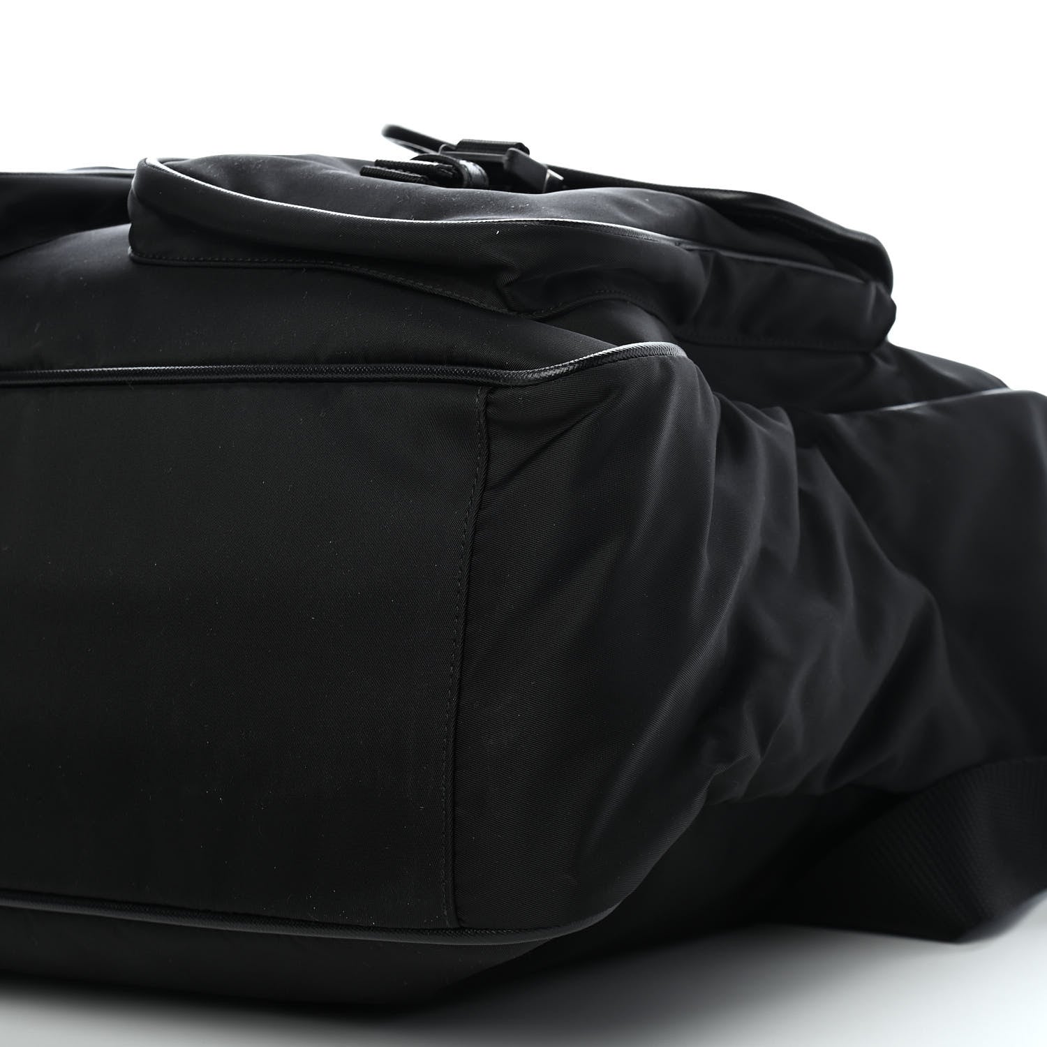 Prada Nylon Saffiano Front Pocket Tote Black 8 of 8