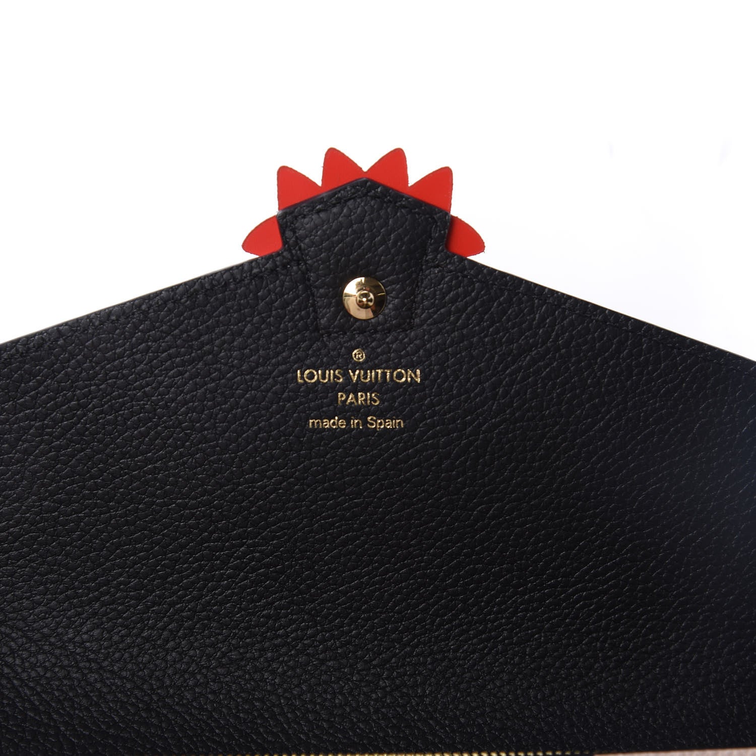 Louis Vuitton Empreinte Monogram Giant Crafty Sarah Wallet Creme Black 6 of 10