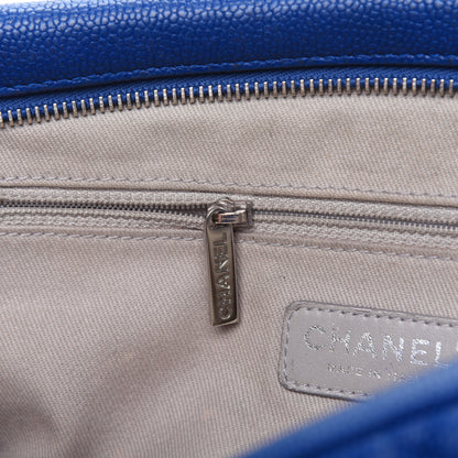 Chanel Caviar Quilted Jumbo Easy Flap Blue 14 of 35