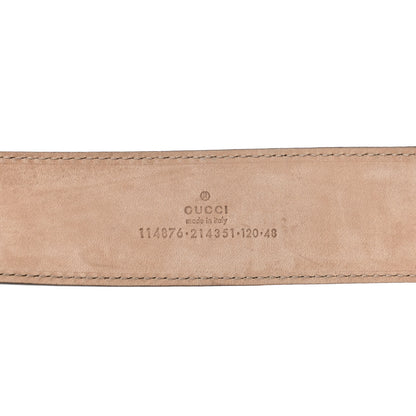 Gucci Metallic Guccissima Interlocking G Belt 120 48 Cognac Brown 3 of 5