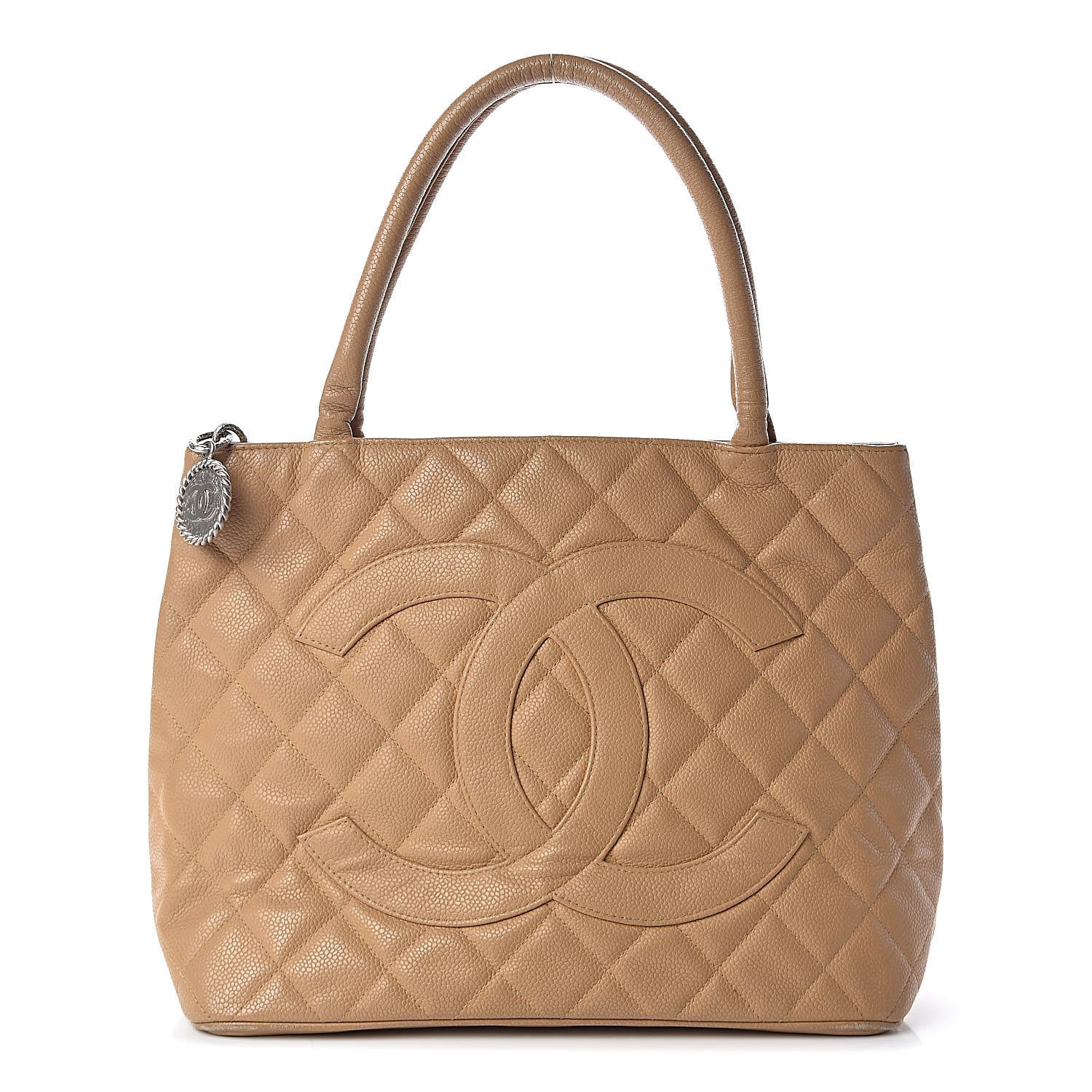 Chanel Caviar Quilted Medallion Tote Beige 1 of 13