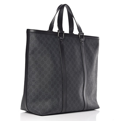 Gucci GG Supreme Monogram Tote Black Grey 3 of 11