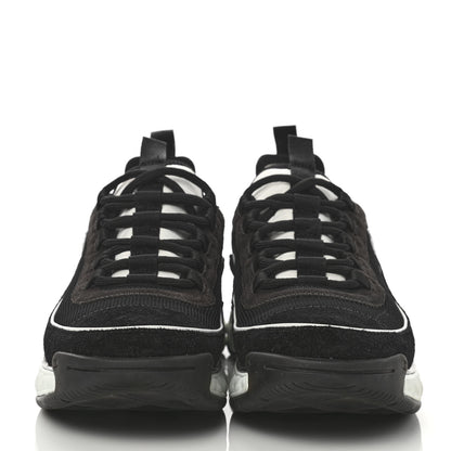 Chanel Velvet Calfskin Mixed Fibers CC Sneakers 41 Black 2 of 12