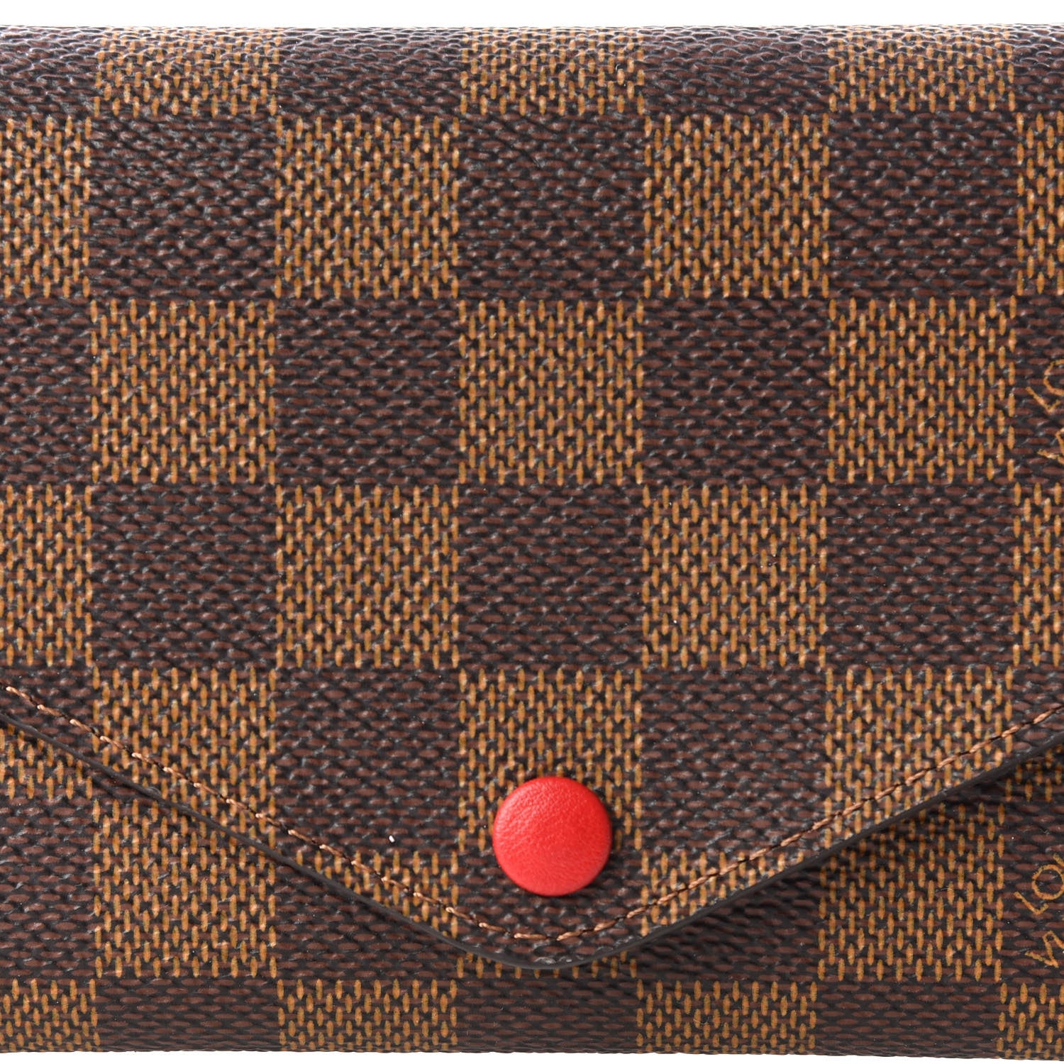 Louis Vuitton Damier Ebene Josephine Wallet Red 10 of 11
