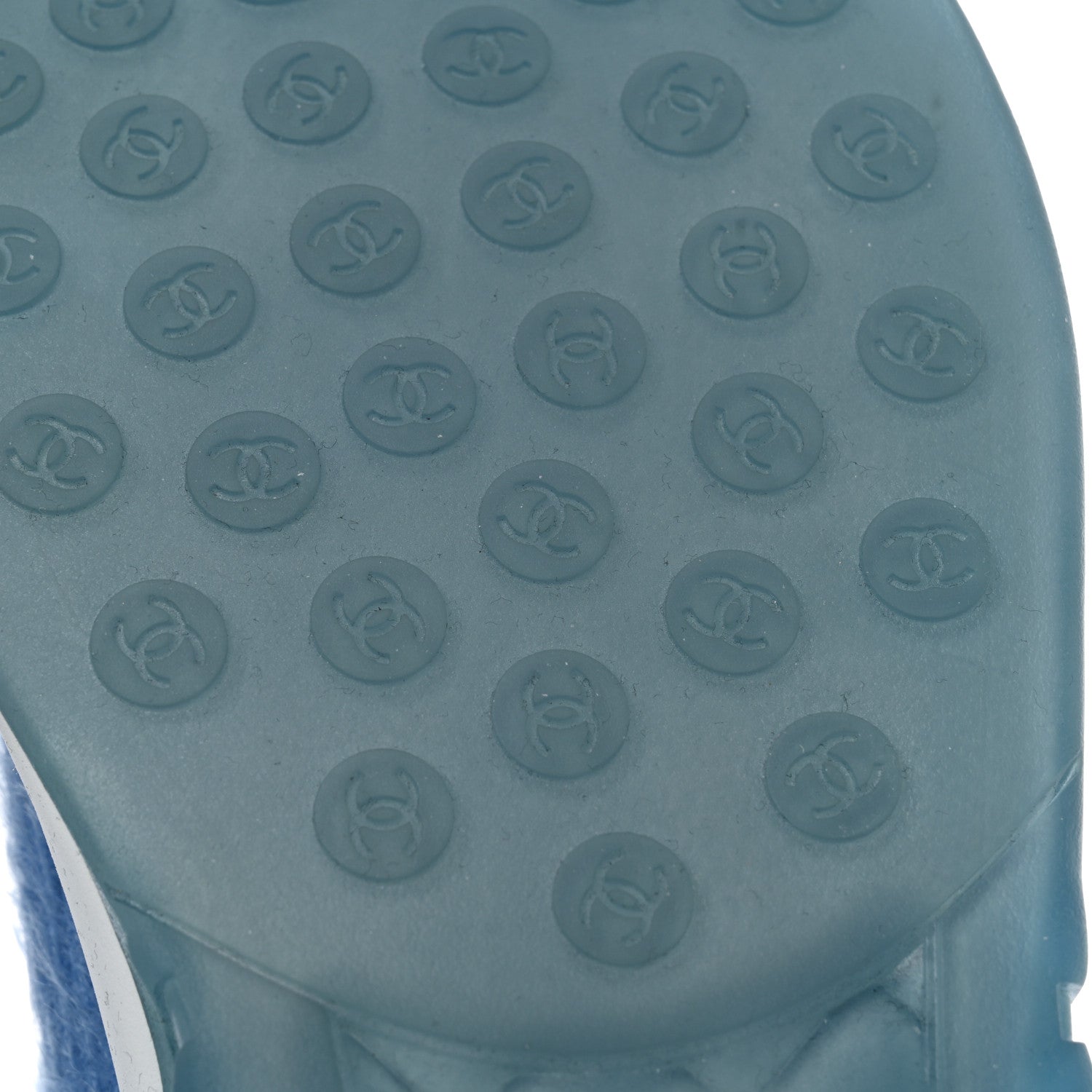 Chanel Suede Calfskin Stretch Fabric CC Sneakers 40 Light Blue 7 of 7