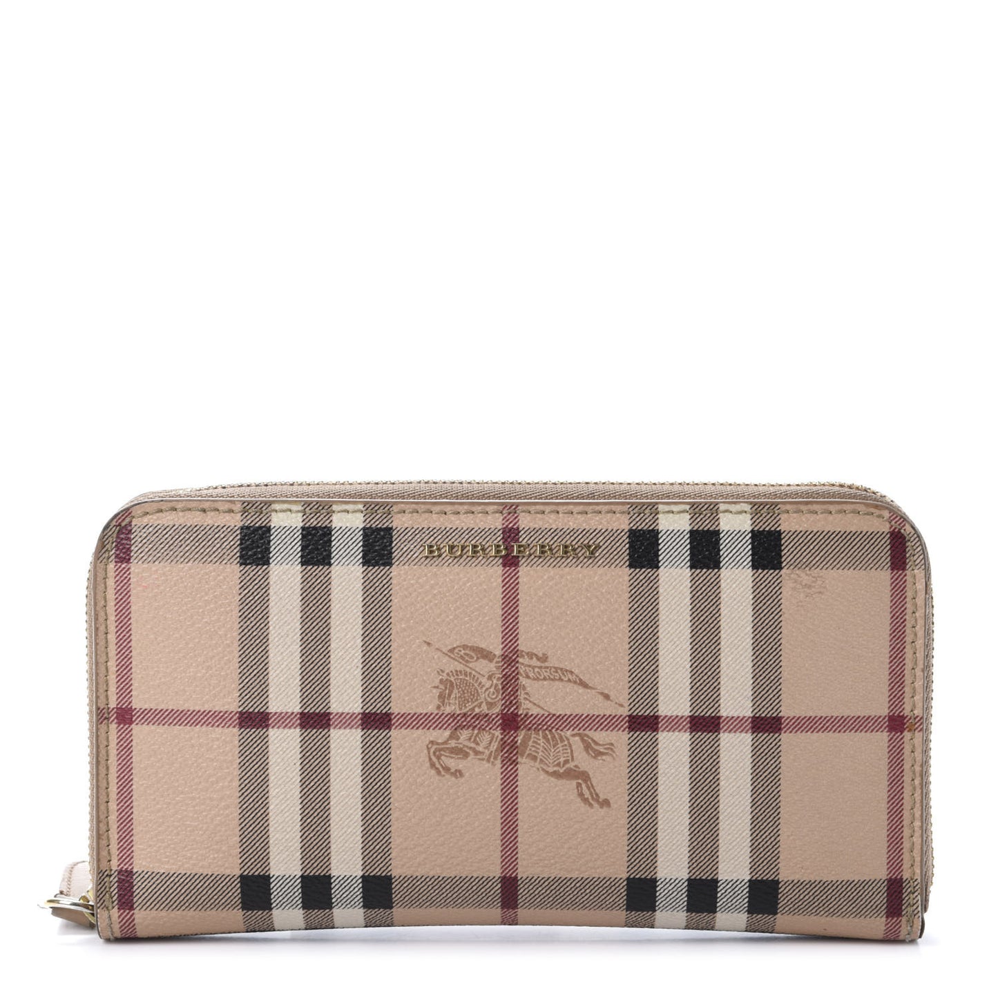 Haymarket Check Large Ziggy Zip Around Wallet Dusty Pink