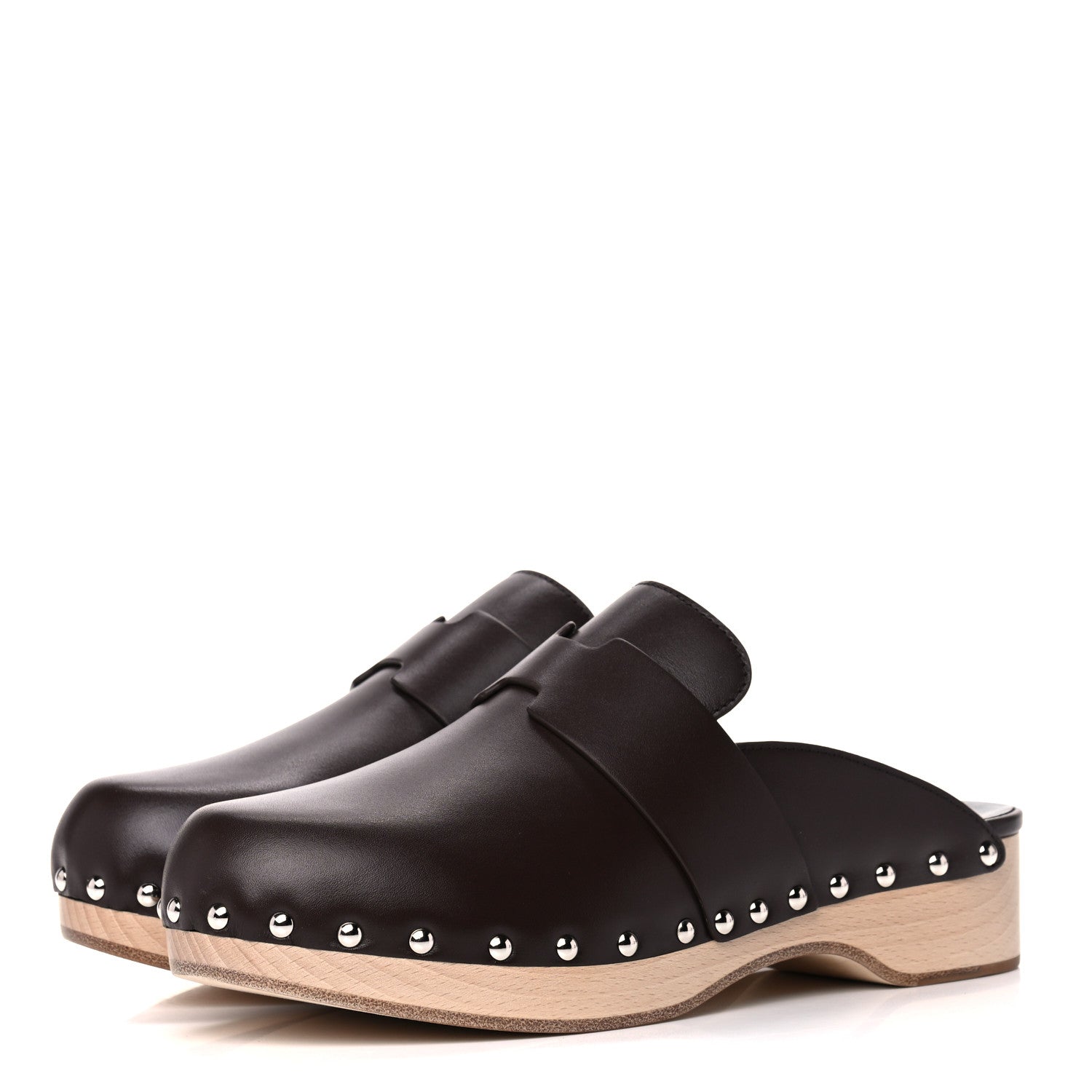 Hermes Calfskin Calya Mules 38 Cafe 3 of 10
