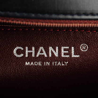 Chanel Calfskin Embossed New Medium Paris Salzburg Boy Flap Black 6 of 8