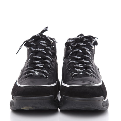 Chanel Fabric Suede Mens CC Sneakers 46 Black 2 of 9