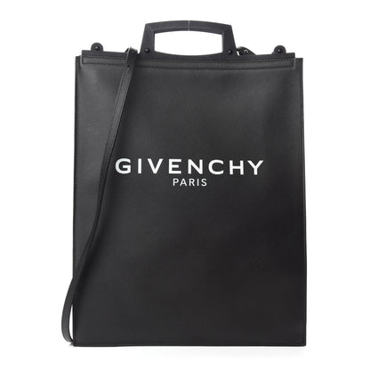Givenchy Textured Coated Canvas Logo Print Medium Rave Tote Black 1 of 9