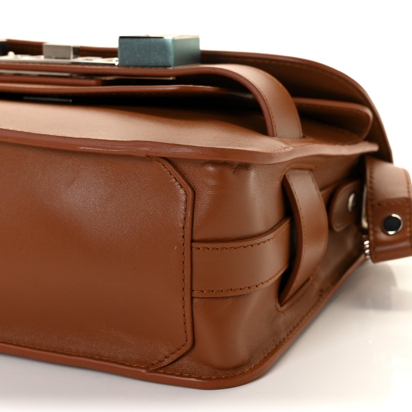 Smooth Calfskin Mini PS11 Classic Shoulder Bag Caramel