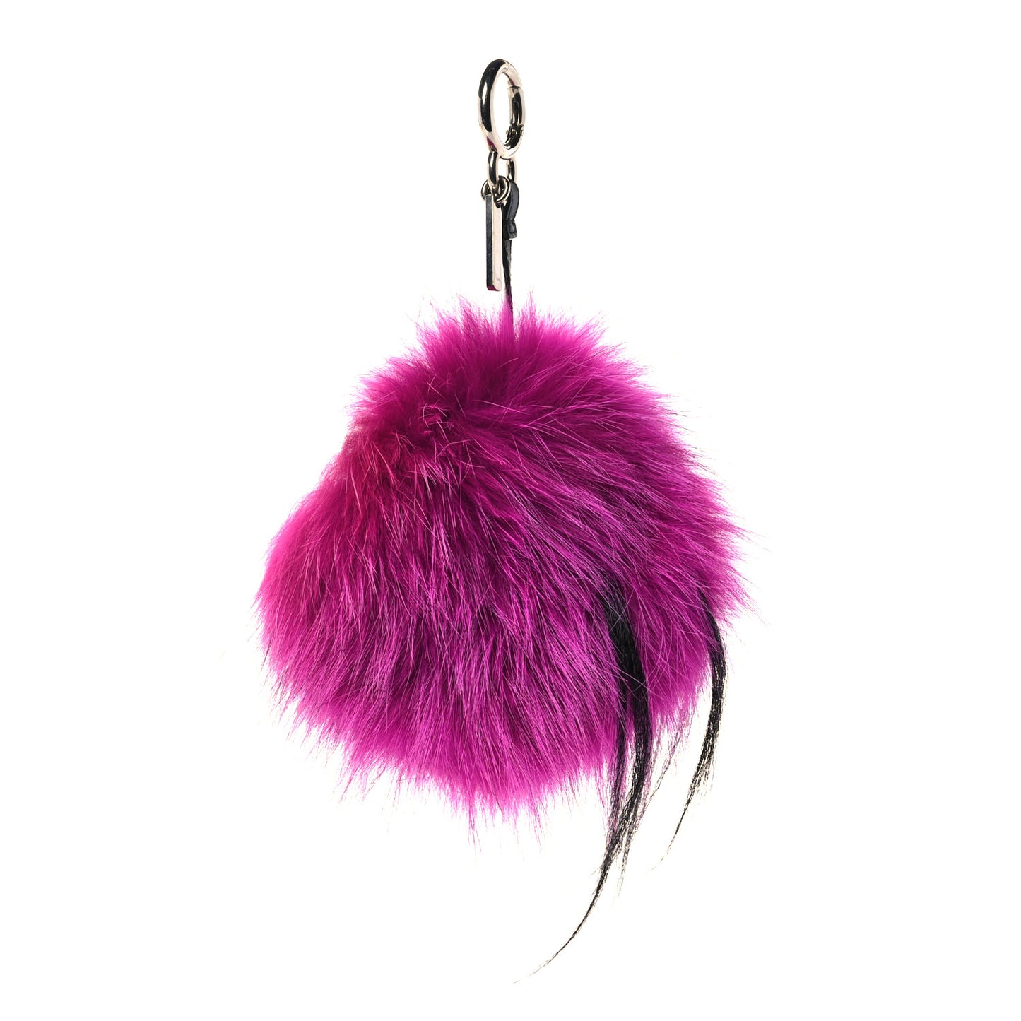 Fox Mink Goat Fur Oret Monster Bag Bug Charm Orchid Black