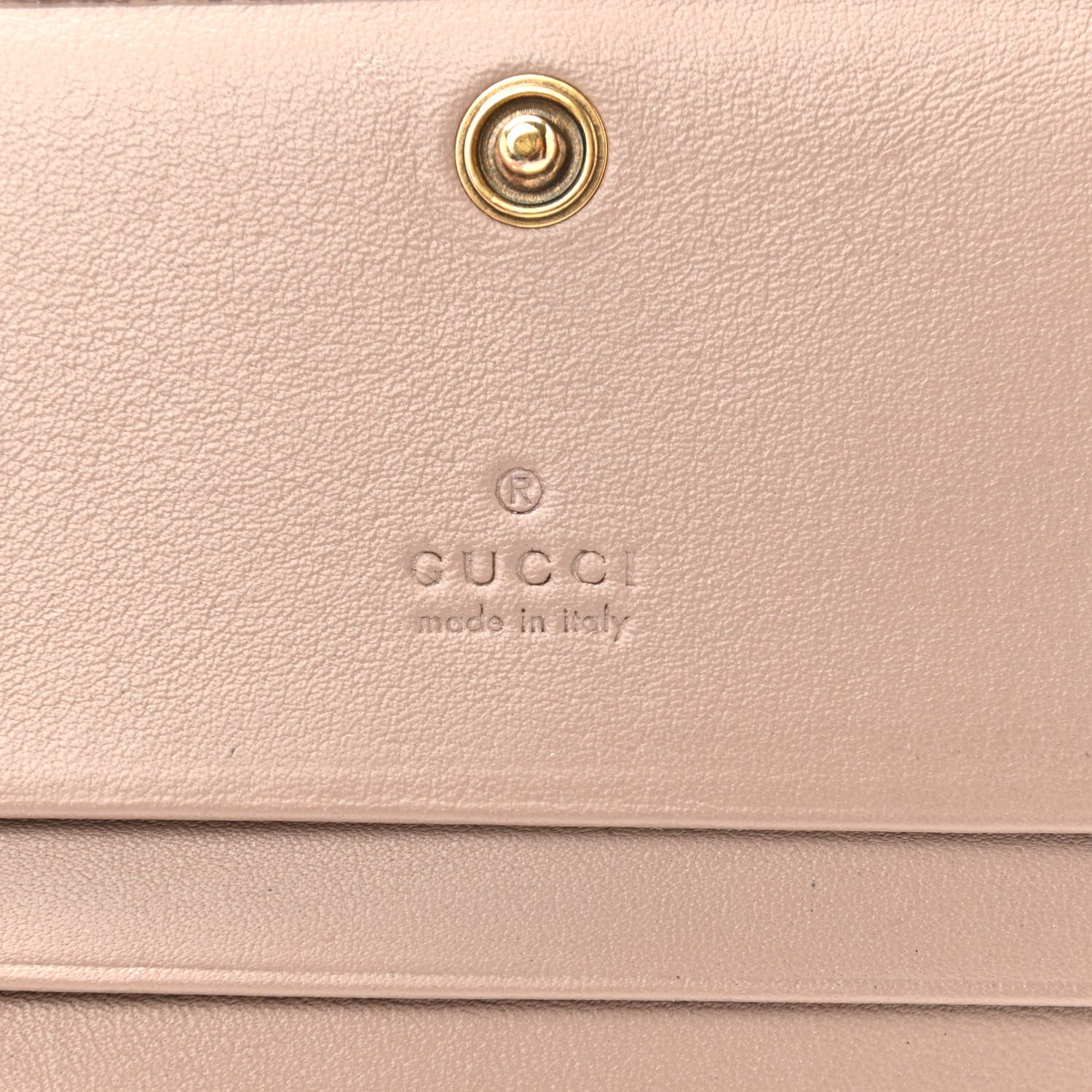 Gucci Calfskin Matelasse GG Marmont Card Case Wallet Porcelain Rose 6 of 7