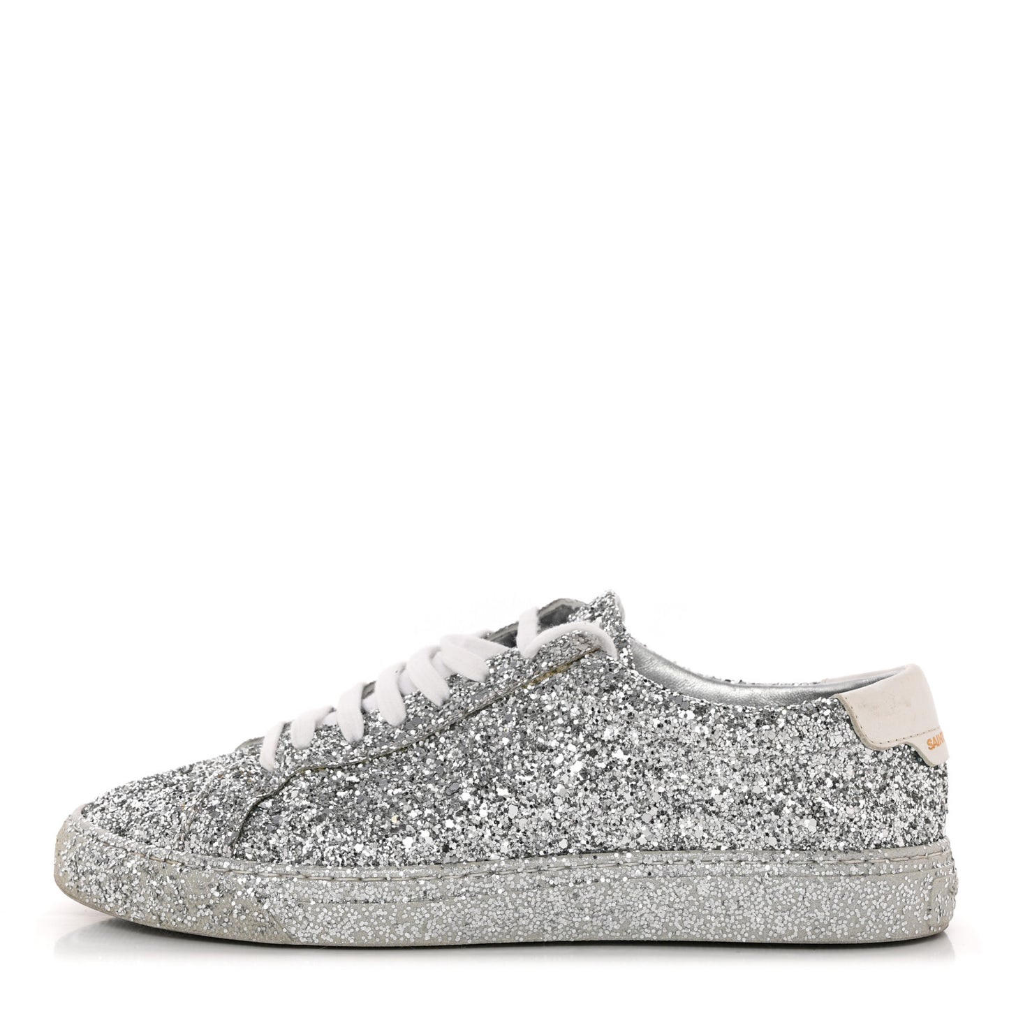 Calfskin Crystal Glitter Andy Sneakers 36 Silver