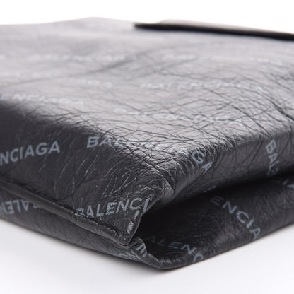 Balenciaga Agneau Arena Allover Logo M Supermarket Shopper Gris Crayon Gris 11 of 11