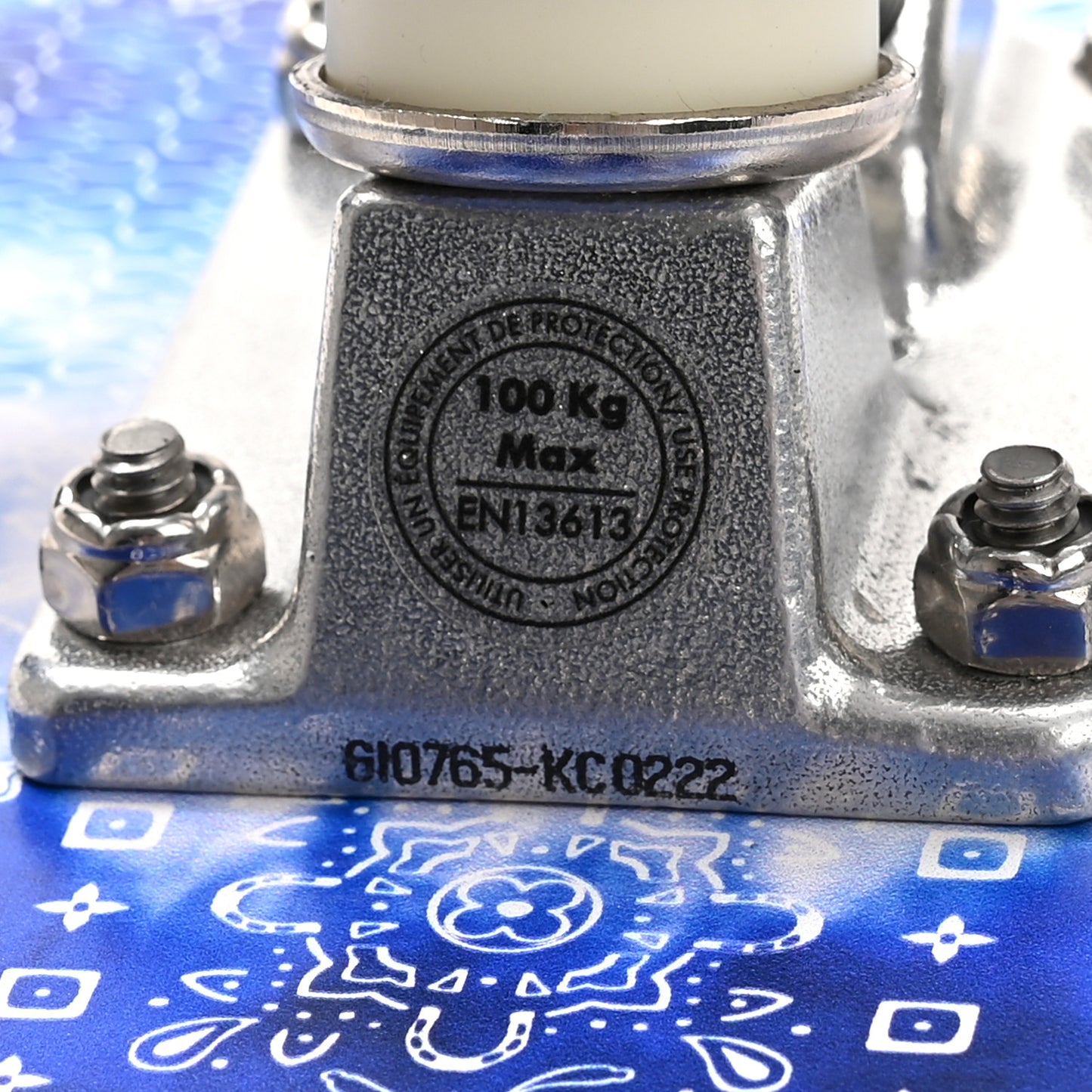 Monogram Bandana Maple Wood Skateboard Blue