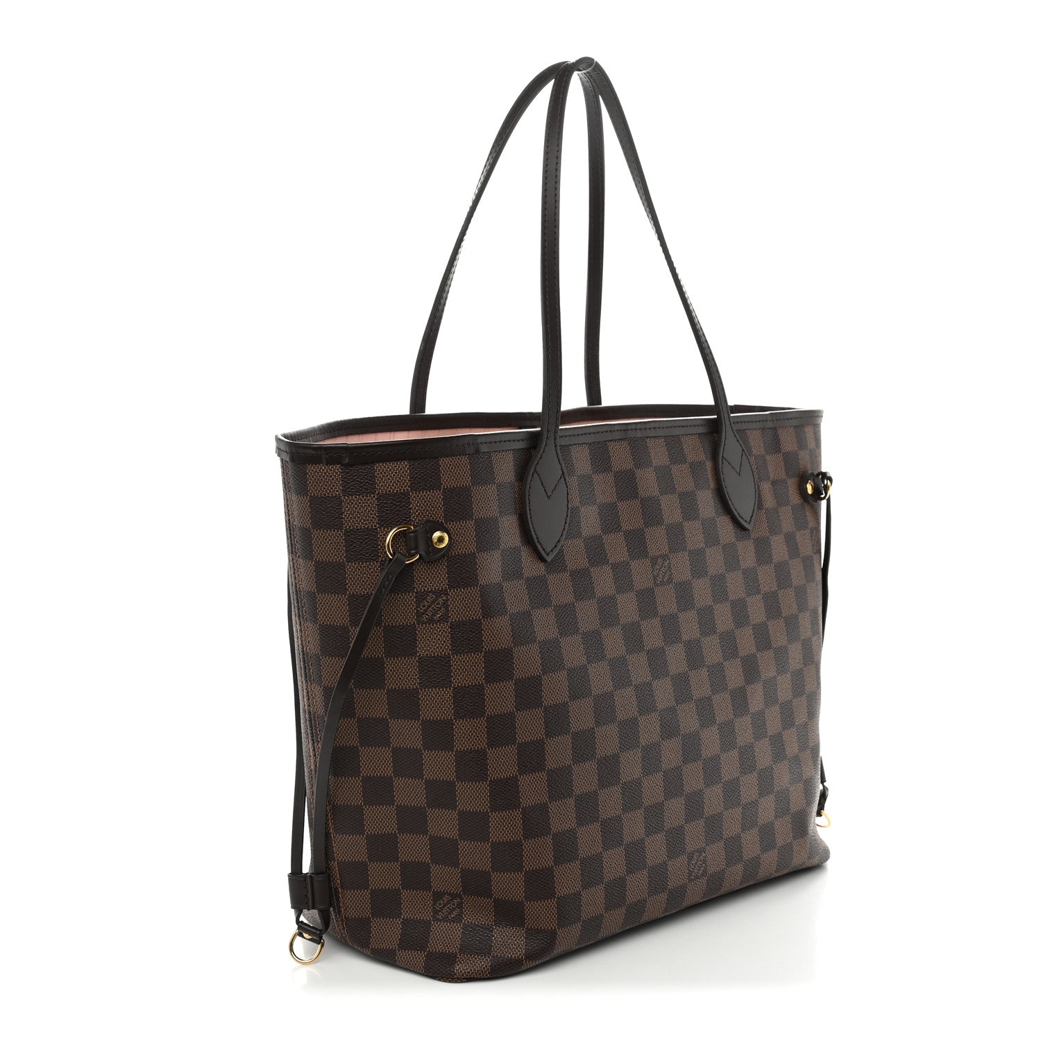 Louis Vuitton Damier Ebene Neo Neverfull MM Rose Ballerine 4 of 12