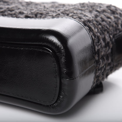 Chanel Tweed Calfskin Small Gabrielle Hobo Black 9 of 11