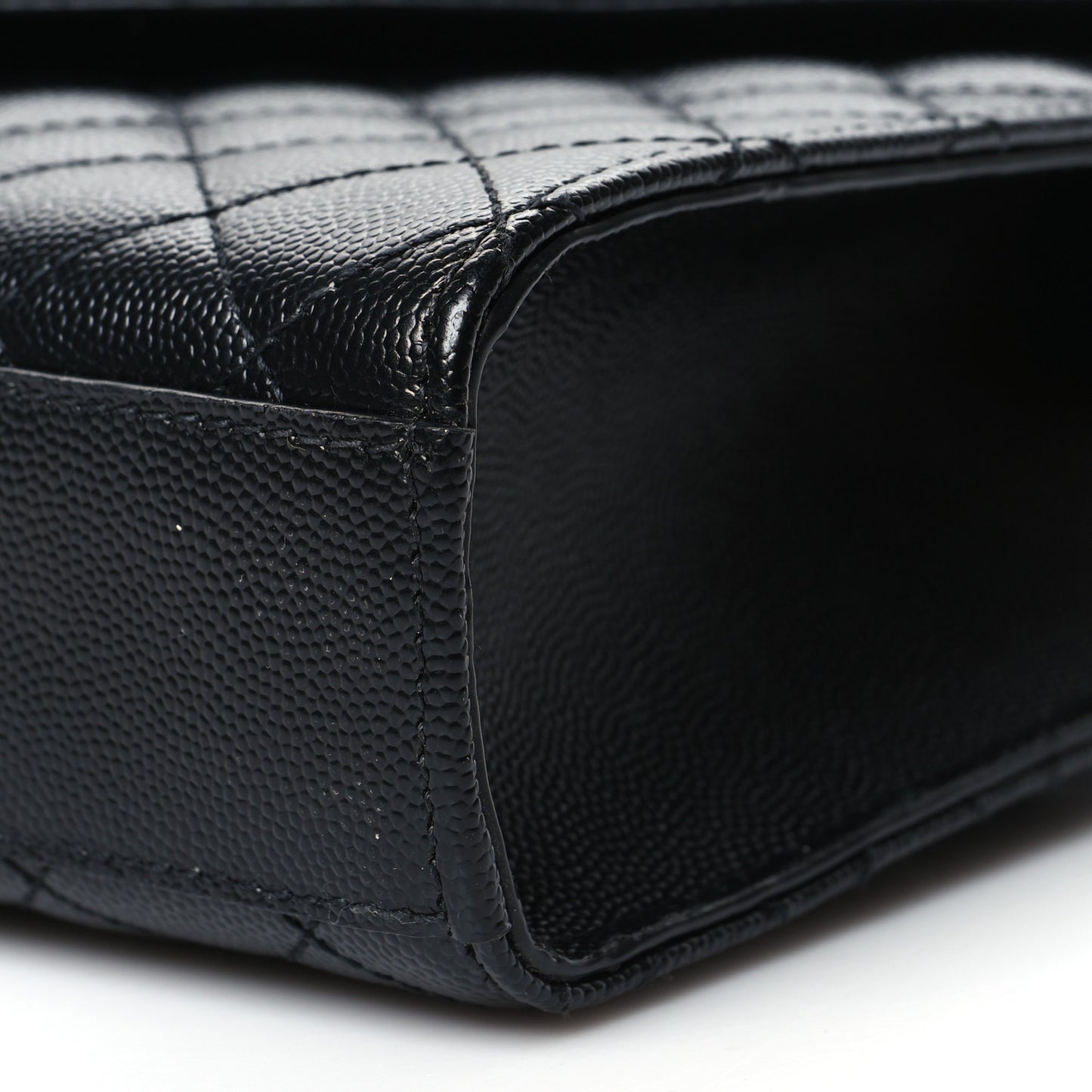 Grain De Poudre Textured Mixed Matelasse Triquilt Medium Monogram Satchel Black