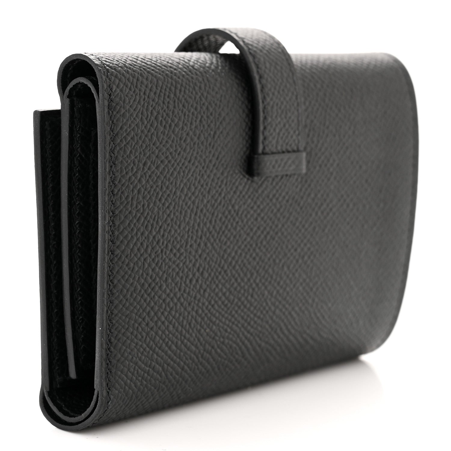 Hermes Epsom Tri-Fold Compact Monochrome Bearn Wallet Black 3 of 7