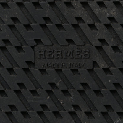 Hermes Techno Fringed H Canvas Caflskin Womens Chypre Sandals 39 Prunoir Black 8 of 9