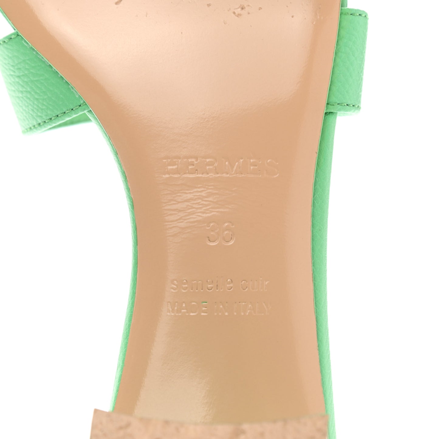 Epsom Oasis Sandals 36 Vert Pomme