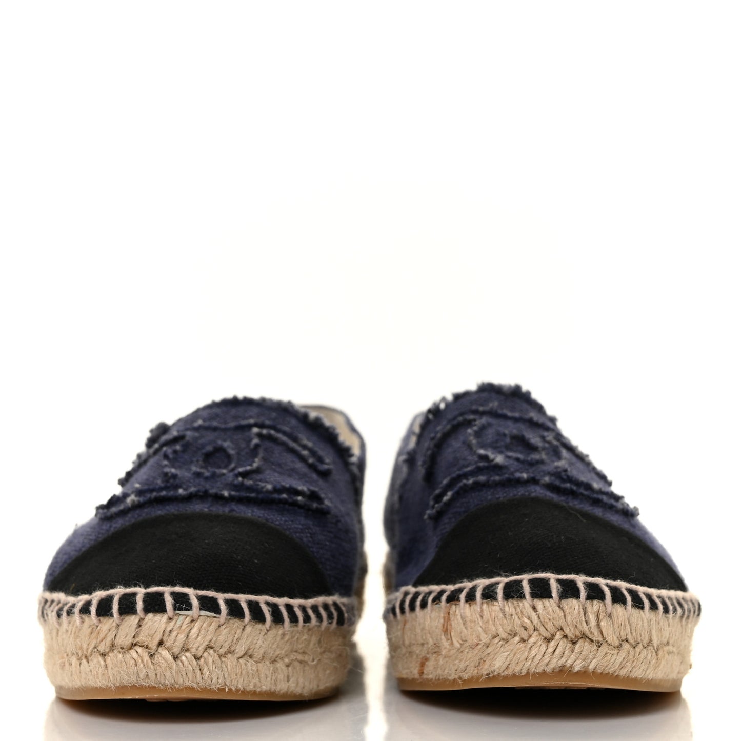 Denim Toile CC Espadrilles 38 Navy Black