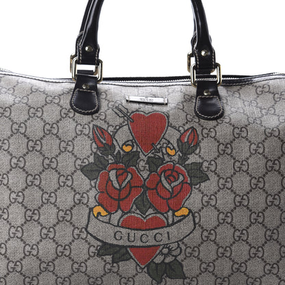 Gucci GG Plus Monogram Tattoo Heart Medium Joy Boston Dark Brown 12 of 12
