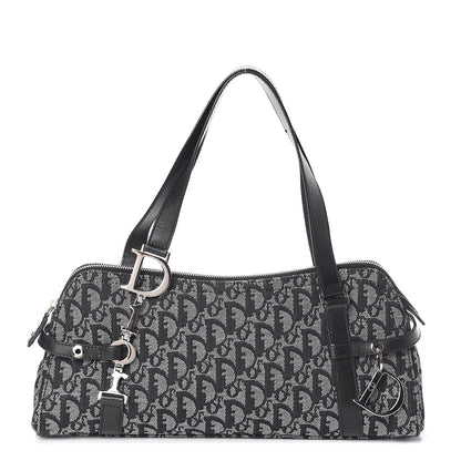 Christian Dior Denim Monogram Charms Shoulder Bag Black 1 of 9