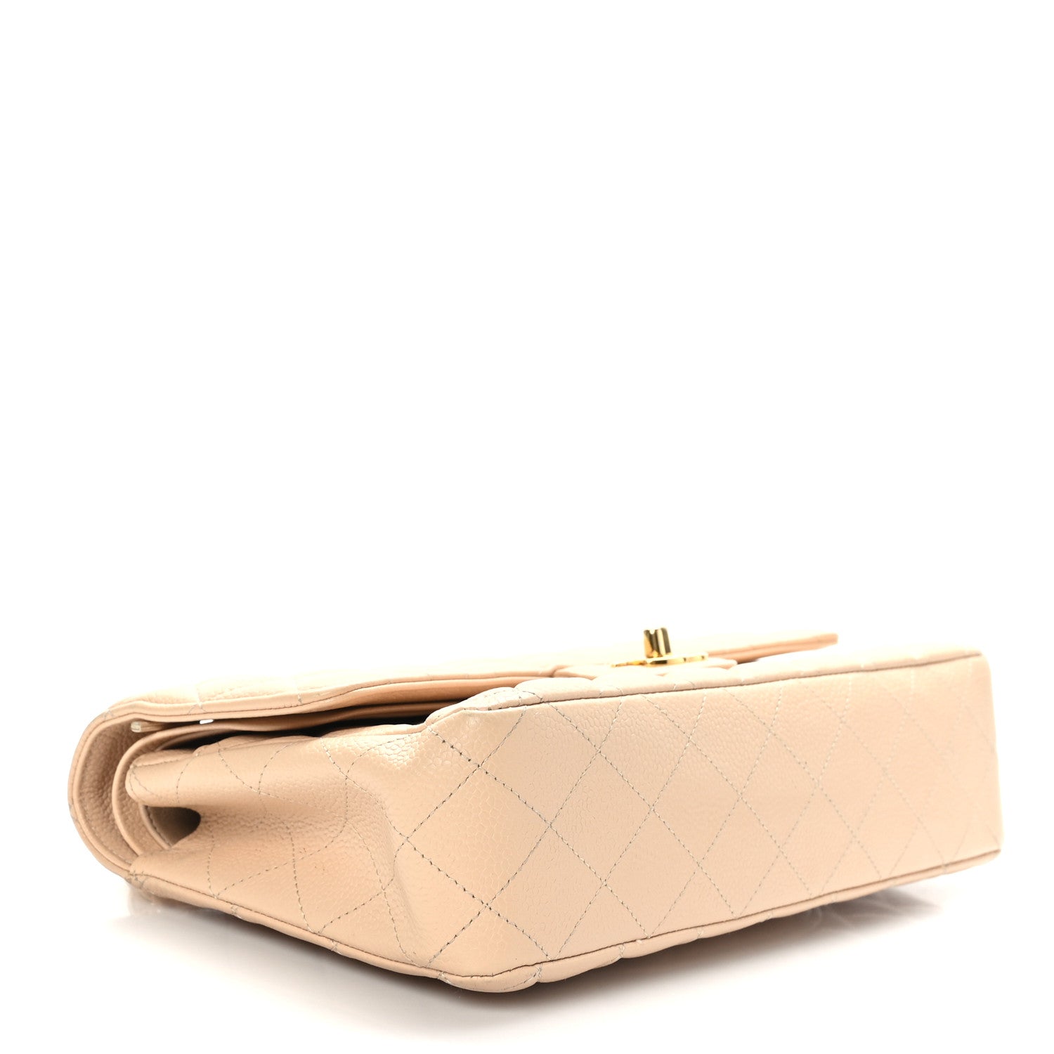 Chanel Caviar Quilted Medium Double Flap Beige 4 of 9