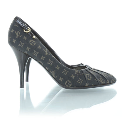 Louis Vuitton Mini Lin Monogram Heels Pumps Ebene 37 4 of 12