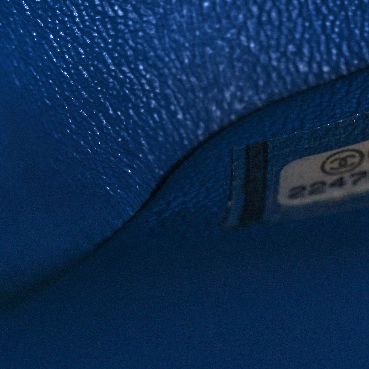 Chanel Caviar Chevron Quilted Jumbo Double Flap Blue 6 of 9