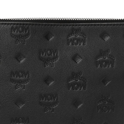MCM Calfskin Ottomar Monogram Aren Crossbody Pouch Black 7 of 9