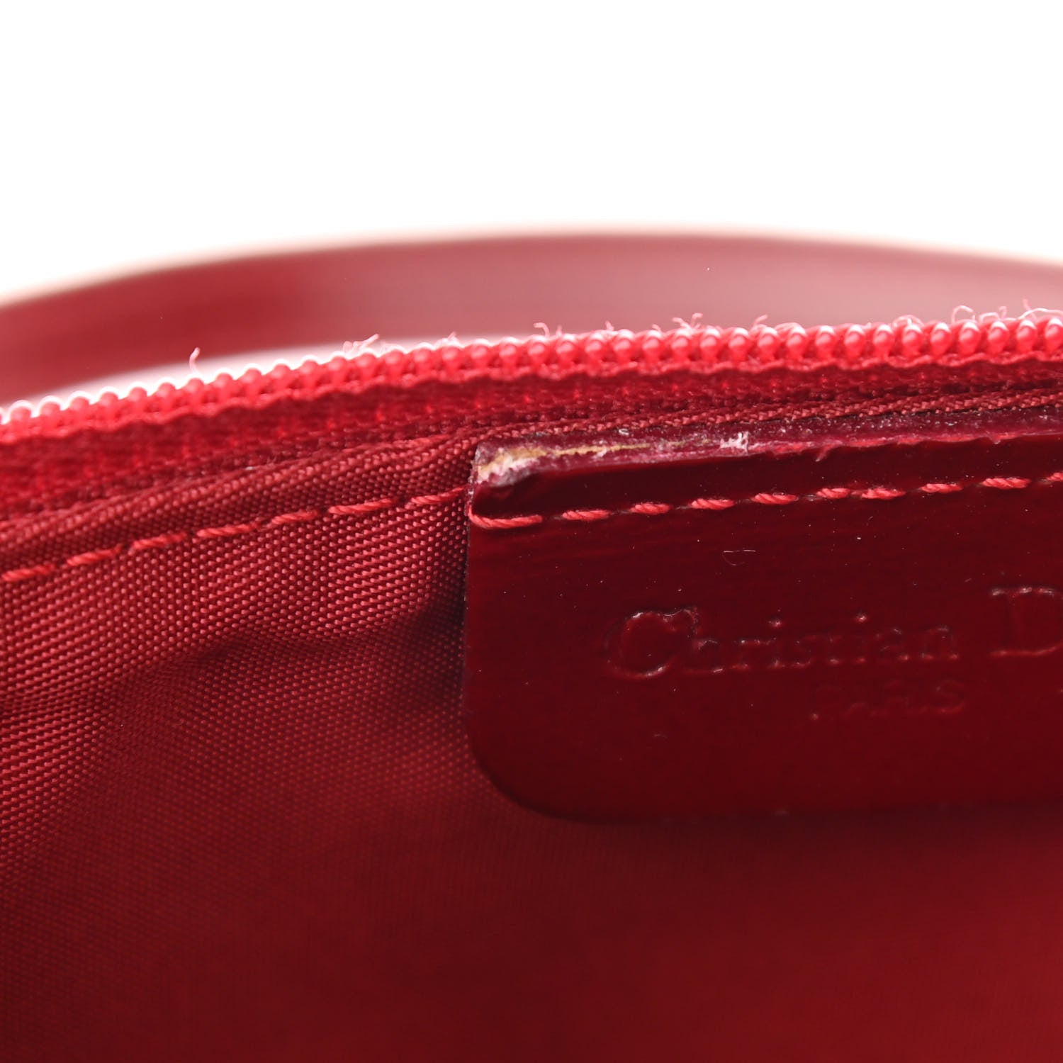 Christian Dior Patent Monogram Mini Saddle Pochette Red 12 of 12