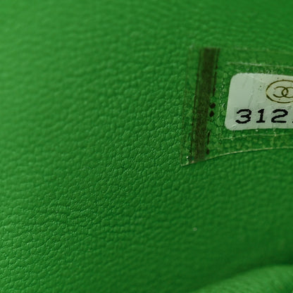 Chanel Caviar Quilted Large Sweet Classic Flap Green 7 of 10