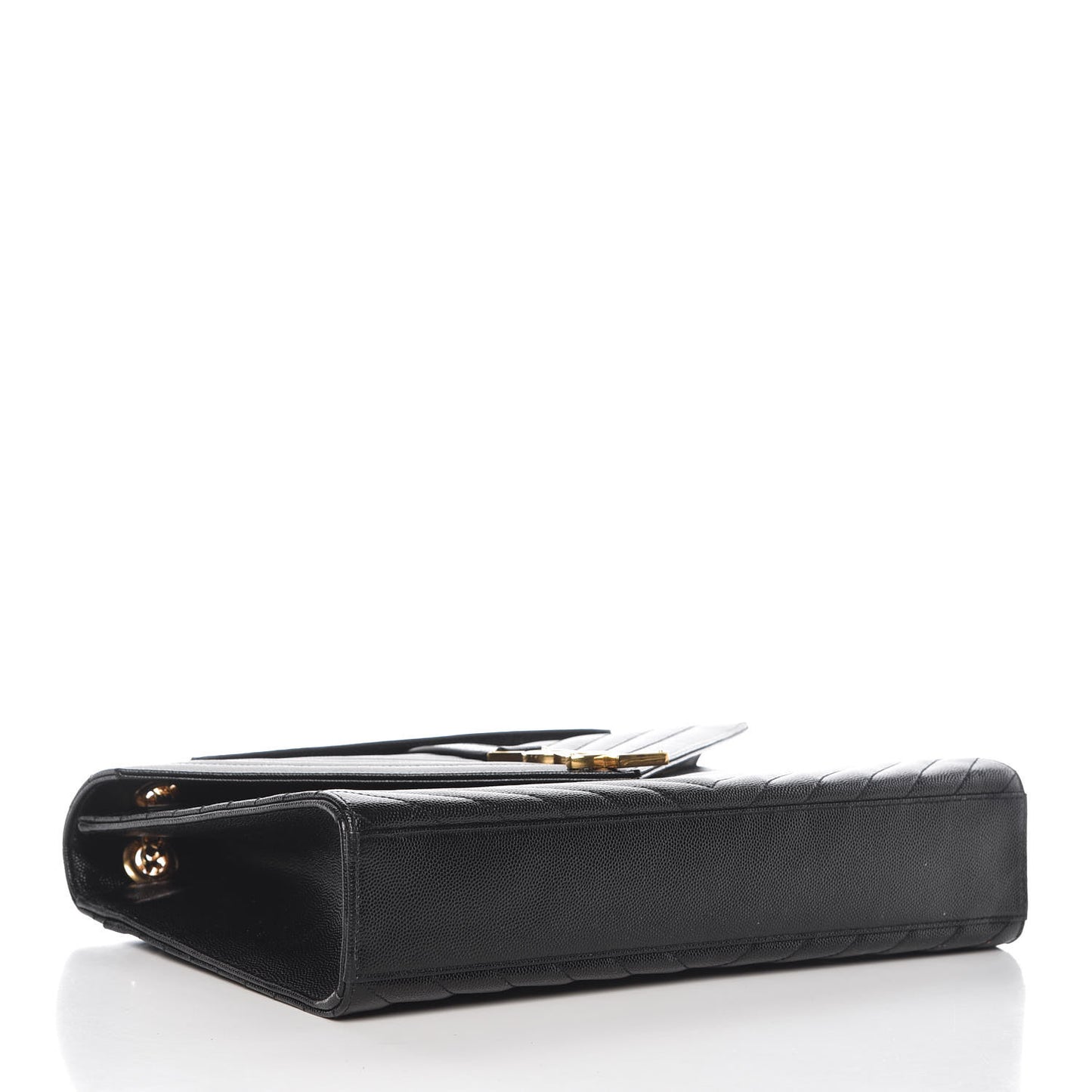 Grain De Poudre Matelasse Chevron Large Monogram Satchel Black