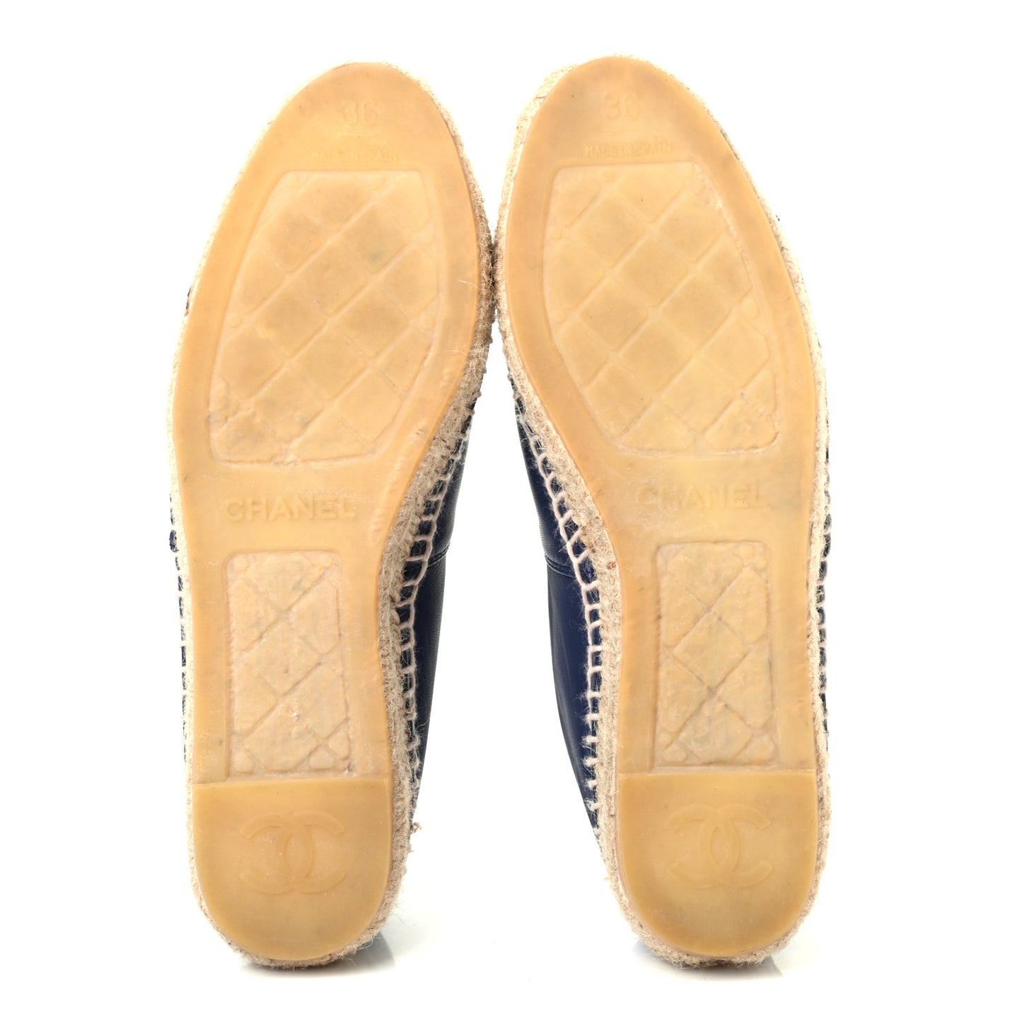 Lambskin CC Espadrilles 36 Dark Navy