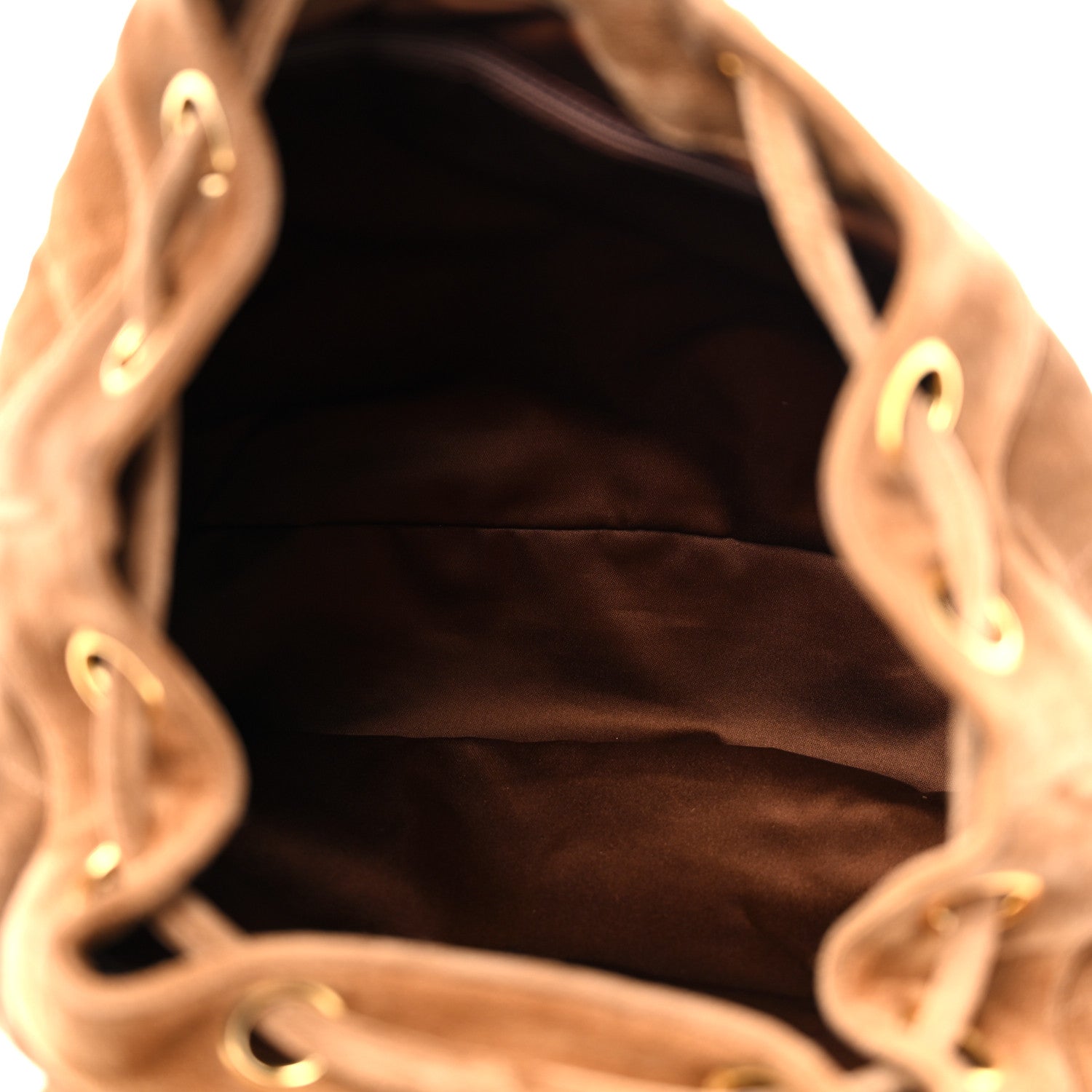 Chanel Suede CC Drawstring Backpack Brown 5 of 20