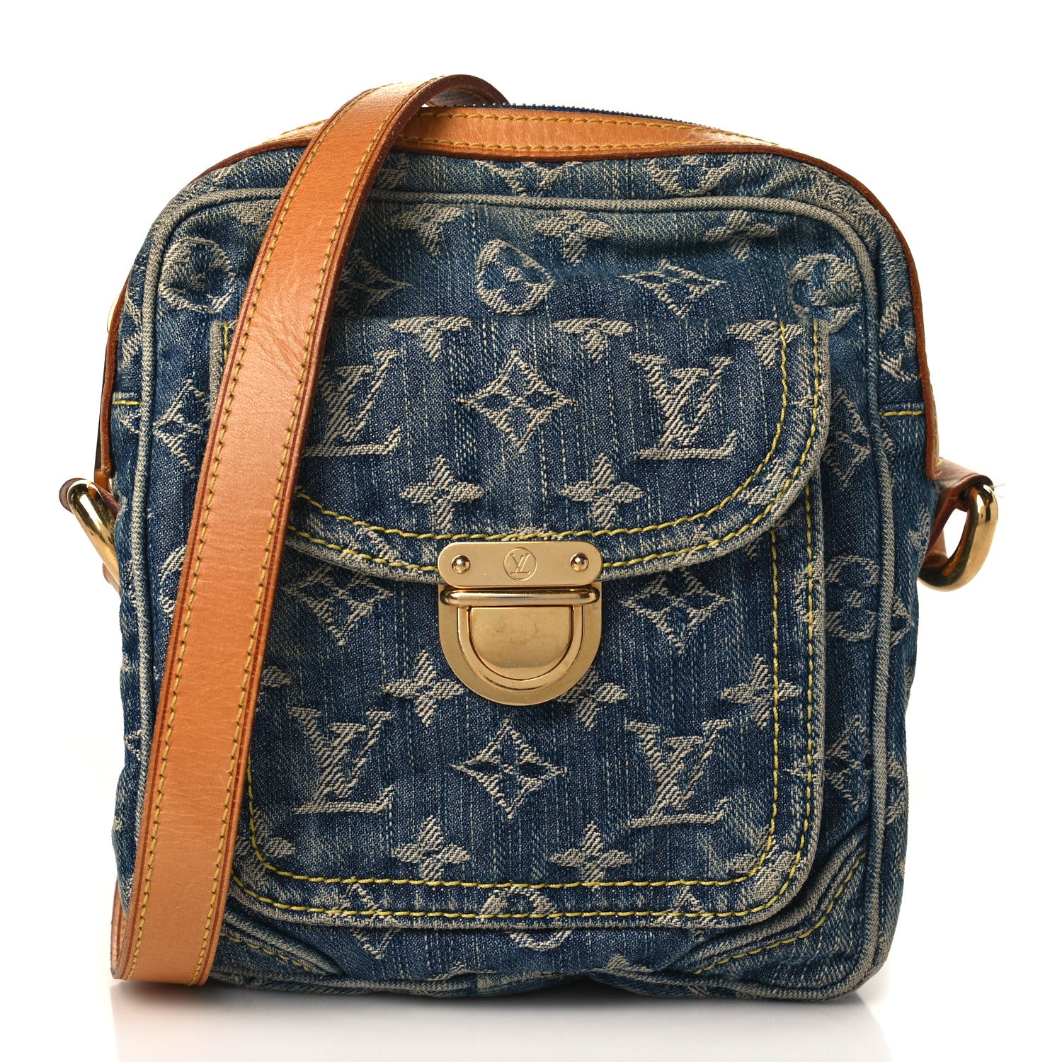 Louis Vuitton Denim Camera Bag Blue 1 of 8
